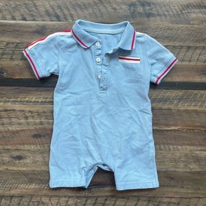 Blue baby boy romper. Size 12 months.